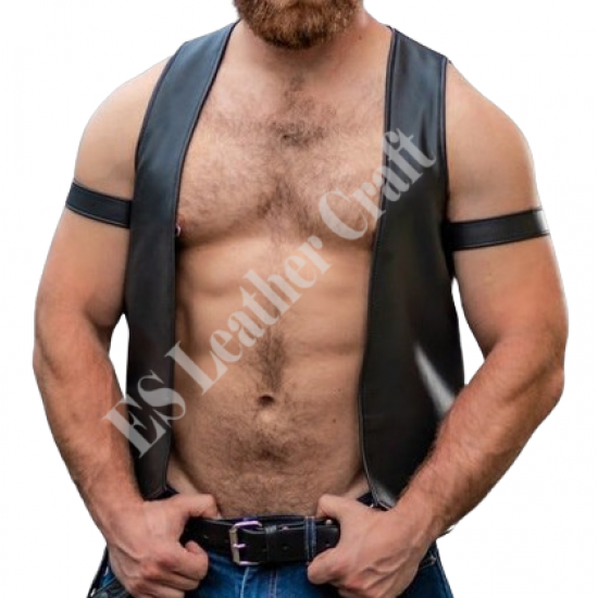 Handmade Leather Waistcoat Real Cow Leather Vest For Men Motorcycle Steampunk Vest Vintage Gothic Leather Vest Open Chest Bar Tender Vest Handmade Leather Waistcoat Real Cow Leather Vest For Men Motorcycle Steampunk Vest Vintage Gothic Leather Vest Open Chest Bar Tender Vest