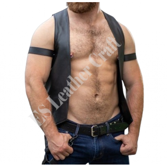 Handmade Leather Waistcoat Real Cow Leather Vest For Men Motorcycle Steampunk Vest Vintage Gothic Leather Vest Open Chest Bar Tender Vest Handmade Leather Waistcoat Real Cow Leather Vest For Men Motorcycle Steampunk Vest Vintage Gothic Leather Vest Open Chest Bar Tender Vest