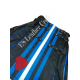 Men’s Black & Blue Genuine Leather Kilt Set with Matching Wrist Cuff – Custom Handmade